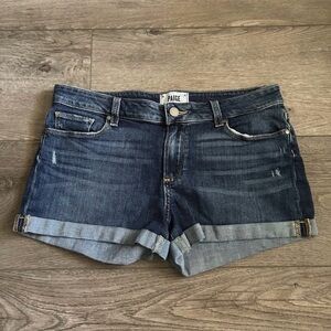 PAIGE Jimmy Jimmy Denim Cuffed Jean Shorts Size 28